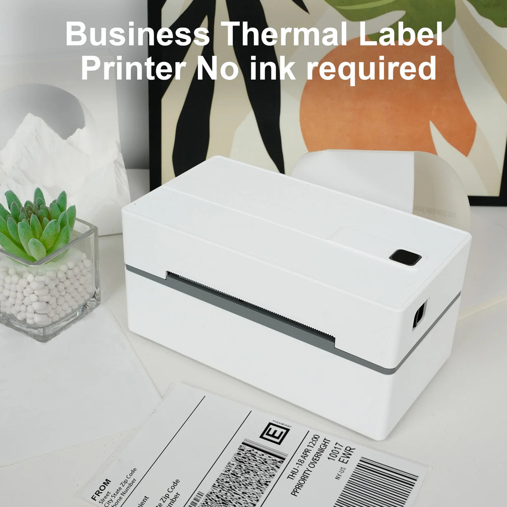 Thermal Label Printer Portable No Ink Required 300DPI 4x6 for Small Business WiFi Bluetooth USB High Speed Express Airway Bill