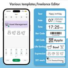 Load image into Gallery viewer, Mini Portable Wireless Inkless Thermal Printer Bluetooth Pocket Label Maker Home Study