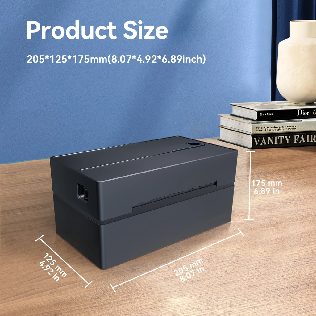 Thermal Label Printer Portable No Ink Required 300DPI 4x6 for Small Business WiFi Bluetooth USB High Speed Express Airway Bill